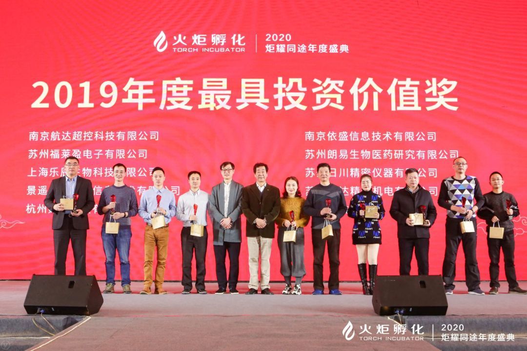 龍8國際榮獲火炬孵化2019年度最具投資價值企業